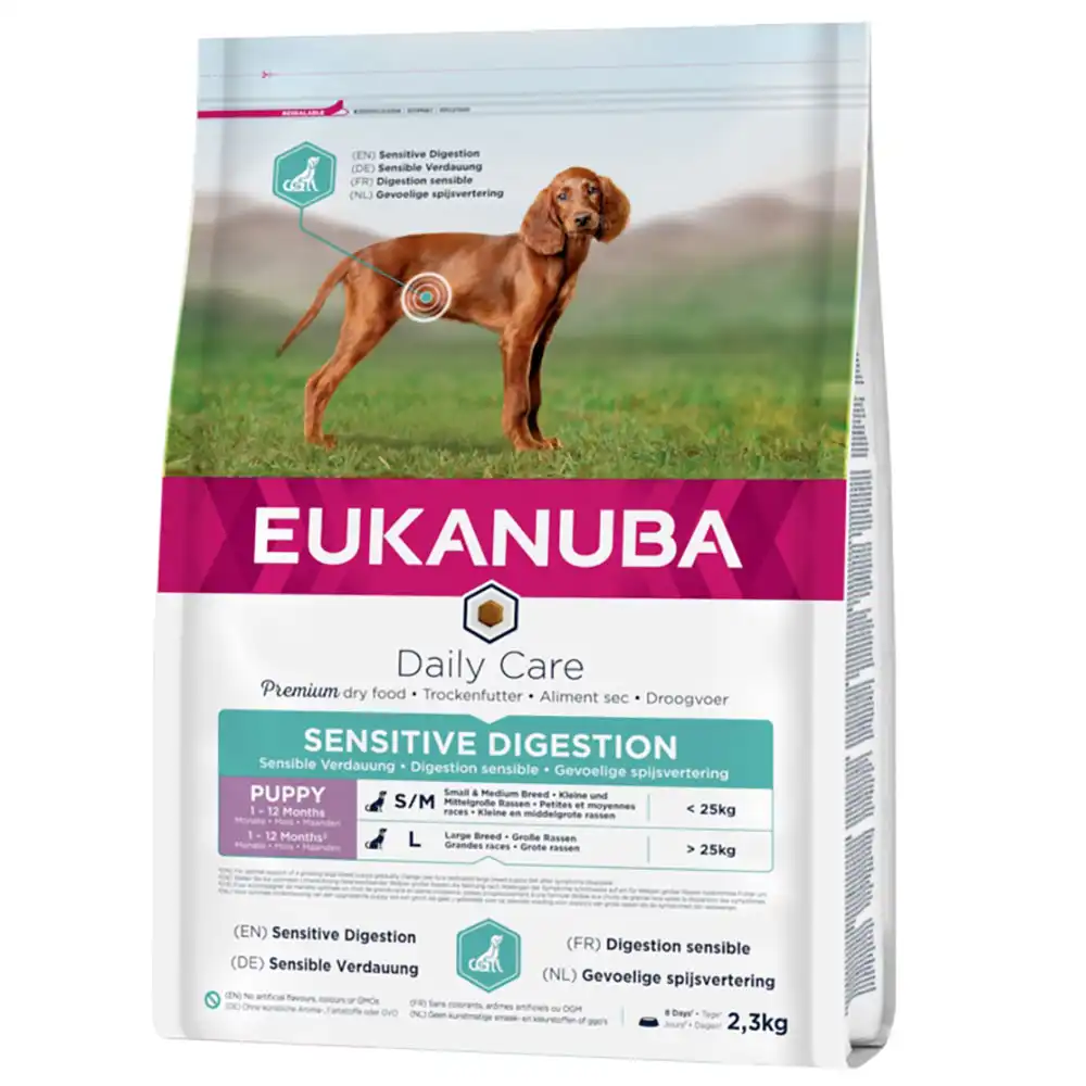 Eukanuba Daily Care Puppy Sensitive Digestion con pollo y pavo - 2,3 kg