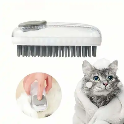 FurryFusion Cepillo de ducha para perros y gatos - Gris - Furry Fusion - Comparador de precios