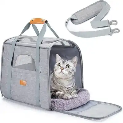 IntiMeg Bolsa transpirable y plegable para perros y gatos - Gris - IntiMeg - Comparador de precios