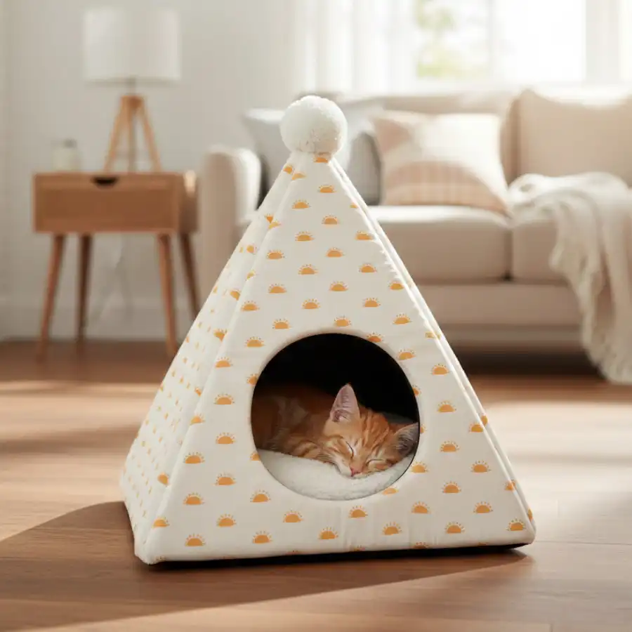 Leeby Cama Pirámide Sol para gatos 45 x 45 x 45 cm - Leeby - Comparador de precios