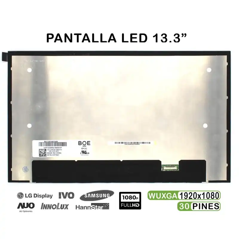 Pantalla Led De 13.3" Para Portátil Nv133fhm-n49 30 Pines