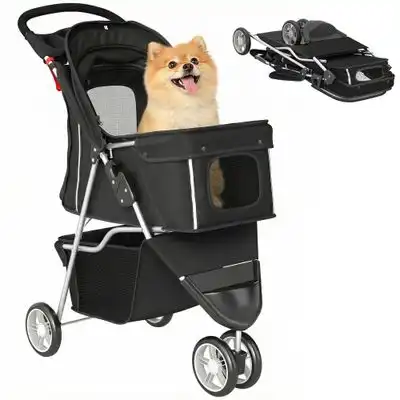 PawHut Carrito para Perro - Negro - PawHut - Comparador de precios