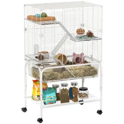 PawHut Jaula Animales Pequeño - Blanco - PawHut - Comparador de precios