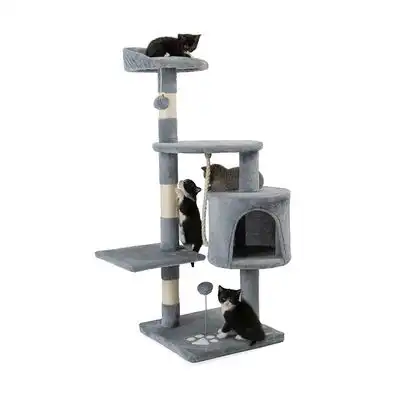 Rascador Lionto para gatos, 112 cm - gris claro - Lionto - Comparador de precios