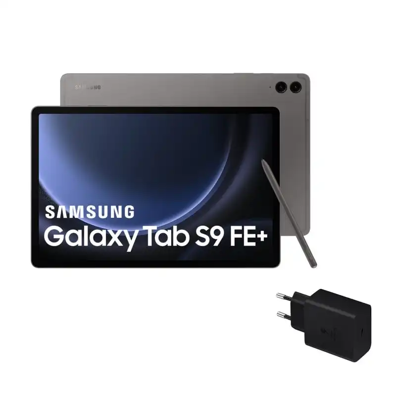 Samsung Galaxy Tab S9 FE+ 5G 12.4" 8/128GB Gris + Cargador 25W