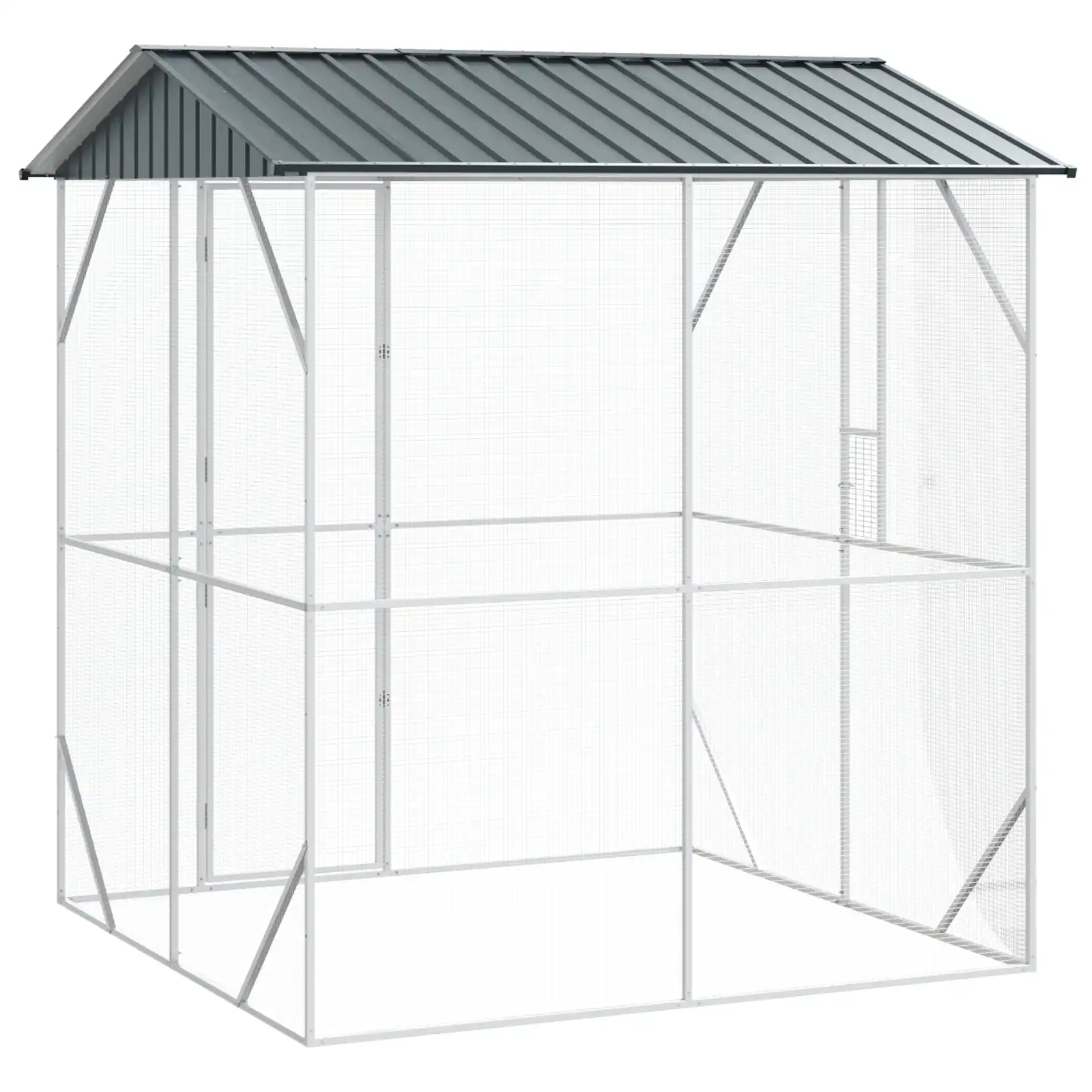 VidaXL Aviario Acero Gris para pájaros - 310 x 227 x 247 cm - VIDAXL - Comparador de precios