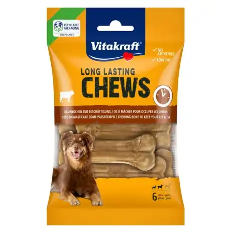 Vitakraft 6 Huesos Prensados Snack para Perros Medianos, 6 x 8 cm - Vitakraft - Comparador de precios