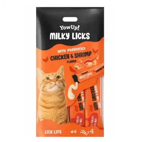 YowUp Milky Licks Snack Cremoso para Gatos con Pollo y Prebióticos, 1 x 60 gr - Yow Up - Comparador de precios