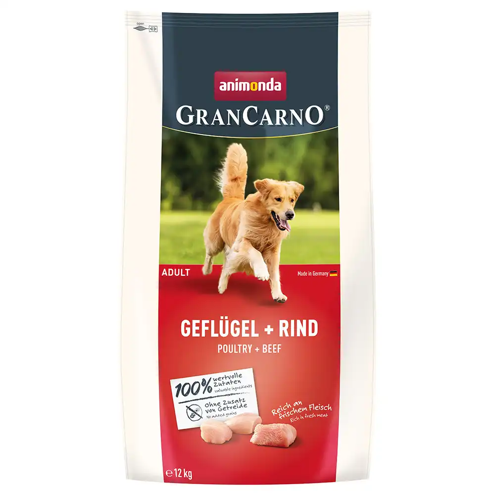 animonda GranCarno Adulto ave + vacuno - 12 kg
