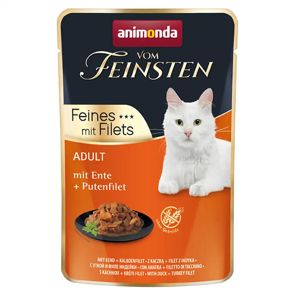 Animonda Vom Feinsten Adult 18 x 85 g - Pato + filete de pavo