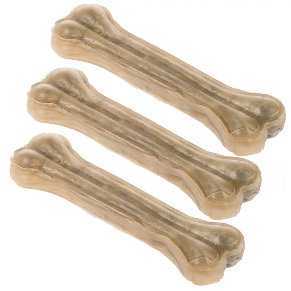 Barkoo huesos prensados de piel de vacuno para perros - 3 x 21 cm
