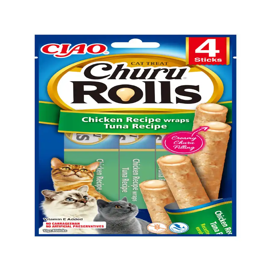 Churu Sticks Rolls de Pollo para perros – Multipack 8 - Churu - Comparador de precios