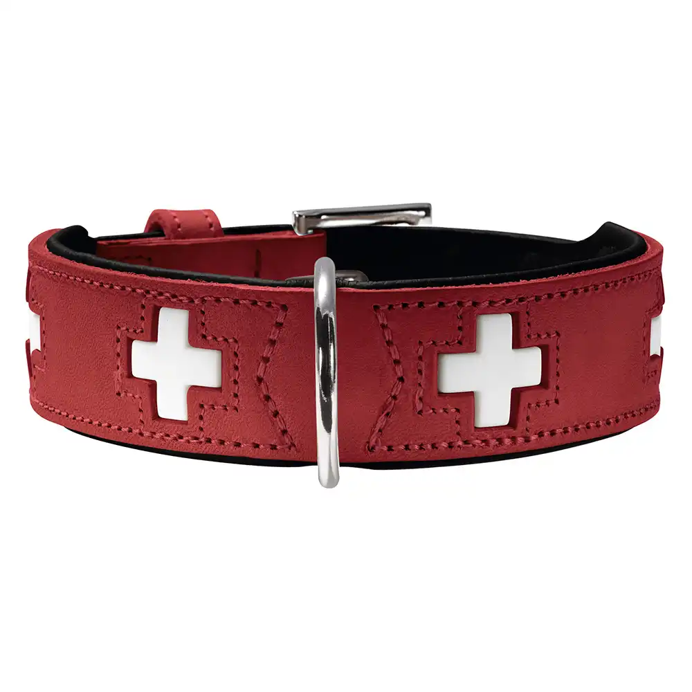 Collar de cuero Hunter Swiss para perros - Tamaño 47: 38 - 44 cm perímetro cuello