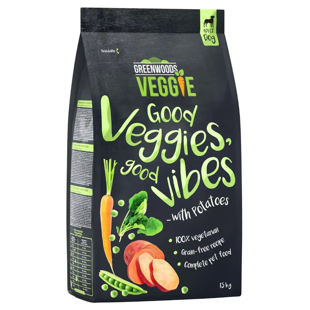 Greenwoods Veggie Boniato con guisantes, zanahorias y espinacas - 1,5 kg