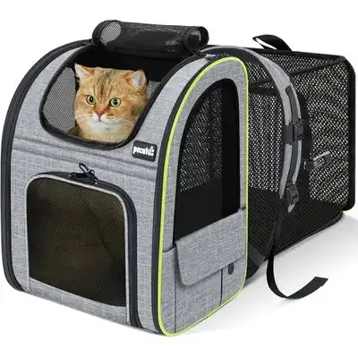 HausPets Bolsa transportadora transpirable y expandible gatos/perros - Gris - Artículo 1 - HausPets - Comparador de precios