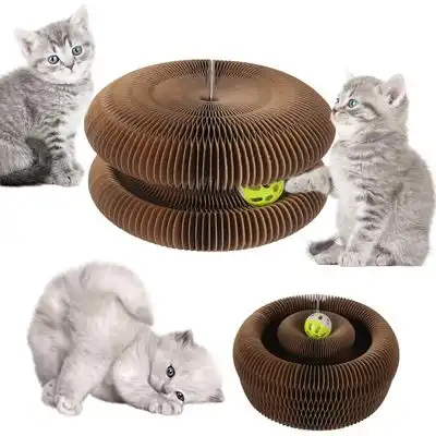 HausPets Rascador de cartón plegable 2 en 1 para gatos con campana - Artículo 1 - HausPets - Comparador de precios