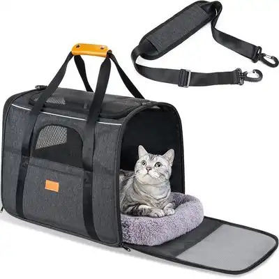 IntiMeg Bolsa transpirable y plegable para perros y gatos - Negro - IntiMeg - Comparador de precios