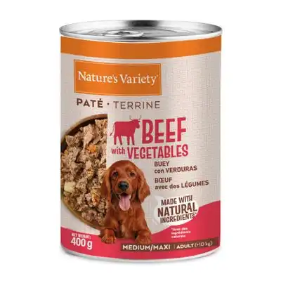 Nature's Variety Paté Buey Lata para perros adultos medium - 400 gr - Natures Variety - Comparador de precios