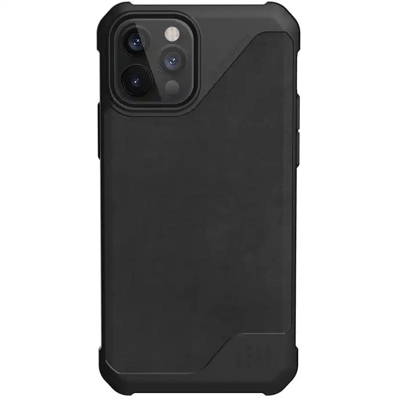 UAG Metropolis LT LTHR ARMR BLACK Funda Negra para iPhone 12/12 Pro