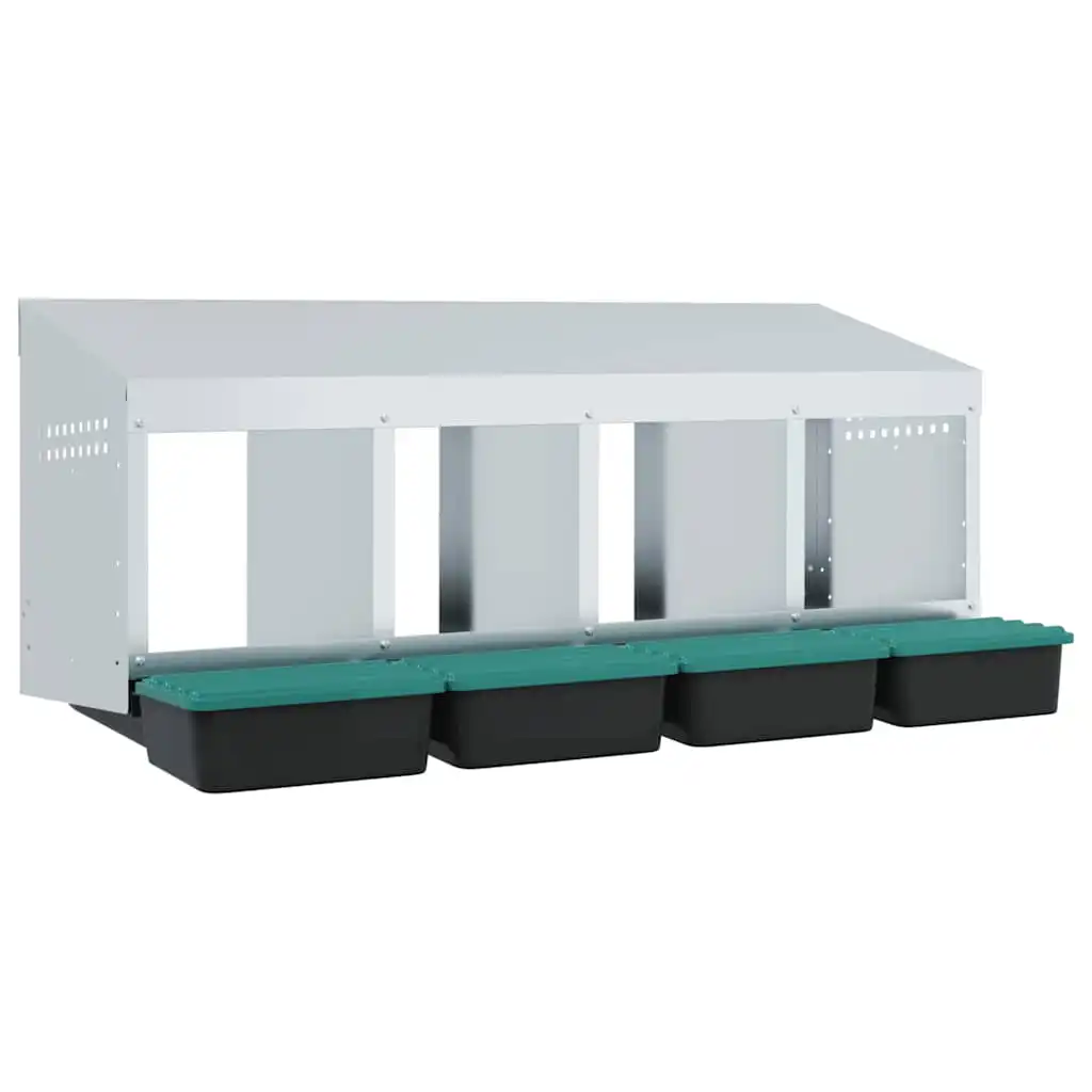 vidaXL Nido Pared Acero Galvanizado para gallinas - 106 x 50 x 46 cm - VIDAXL - Comparador de precios