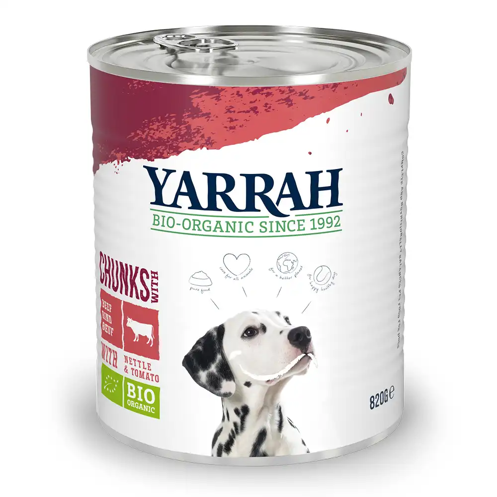 Yarrah bocaditos ecológicos de pollo y vacuno en latas - 6 x 820 g