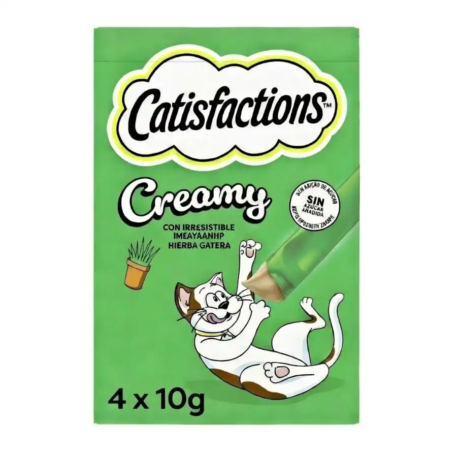 Catisfactions Creamy Hierba Gatera Snack cremoso para gatos 4 sobres x 10 g - Catisfactions - Comparador de precios