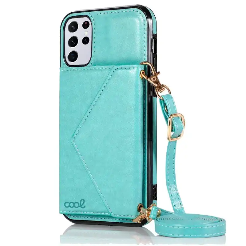 Cool Funda Colgante Wallet Menta para Samsung Galaxy S21 Ultra