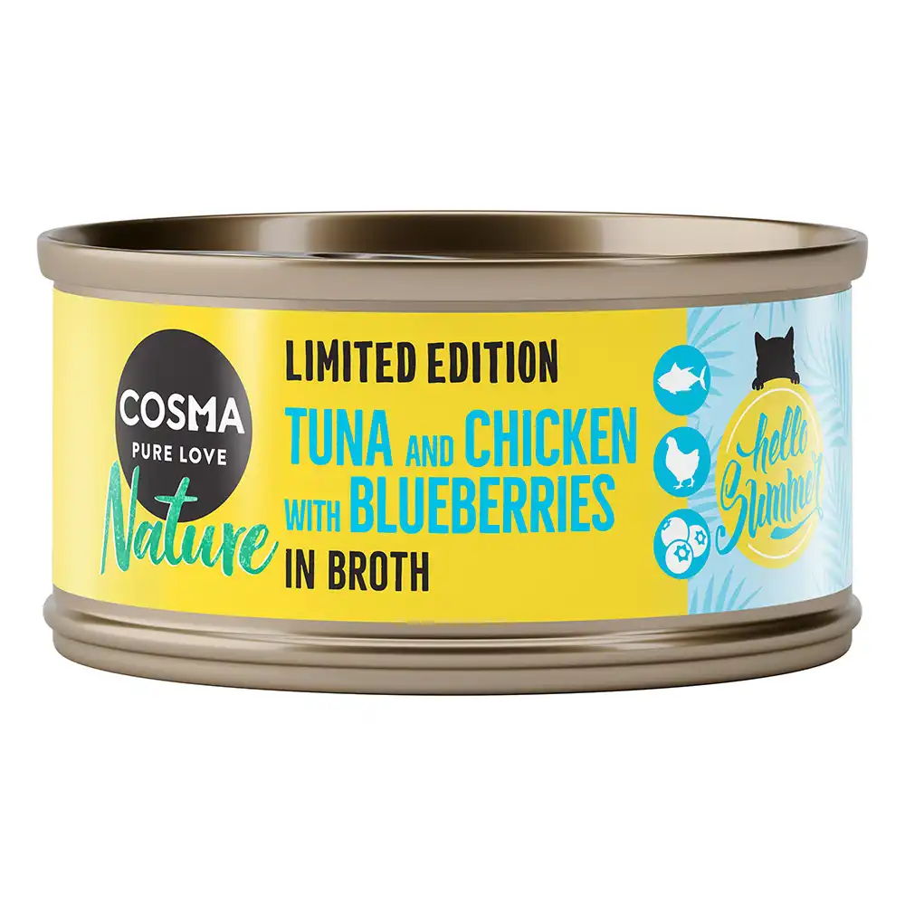 Cosma Nature Summer Edition - Atún y pollo con arándanos - 6 x 70 g