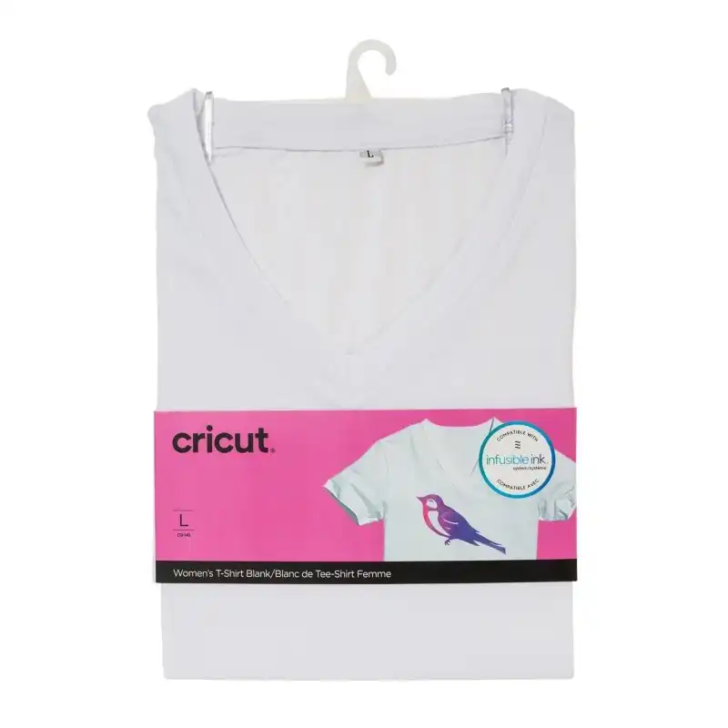 Cricut Infusible Ink Camiseta Blanca de Mujer Talla L