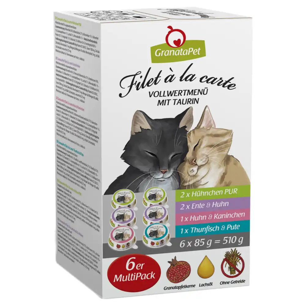 GranataPet Filet à la carte 6 x 85g - Pack de prueba mixto - 4 variedades - Granatapet - Comparador de precios