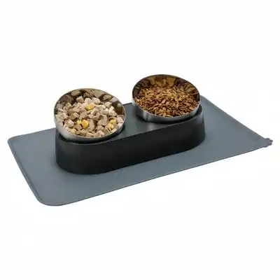 MCBOSON Comedero elevado acero inoxidable gatos/perros: Inclinación 0/15° - 1 artículo - Mcboson - Comparador de precios