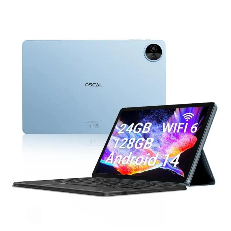 OSCAL Pad 90 Tablet PC 10.92" 8/128GB Azul + Teclado Bluetooth Inglés QWERTY