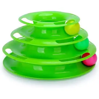 Pawffee Torre interactiva de 3 pelotas y 3 niveles para gatos, 25x12,5cm - 1 pieza - Pawffee - Comparador de precios