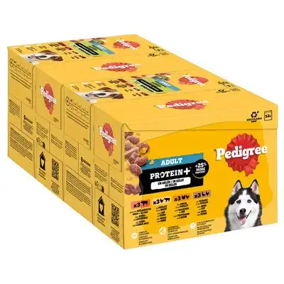 Pedigree Adult Fresh Pouch Proteína Plus en gelatina - 48 x 85 g (4 variedades) - Pedigree - Comparador de precios