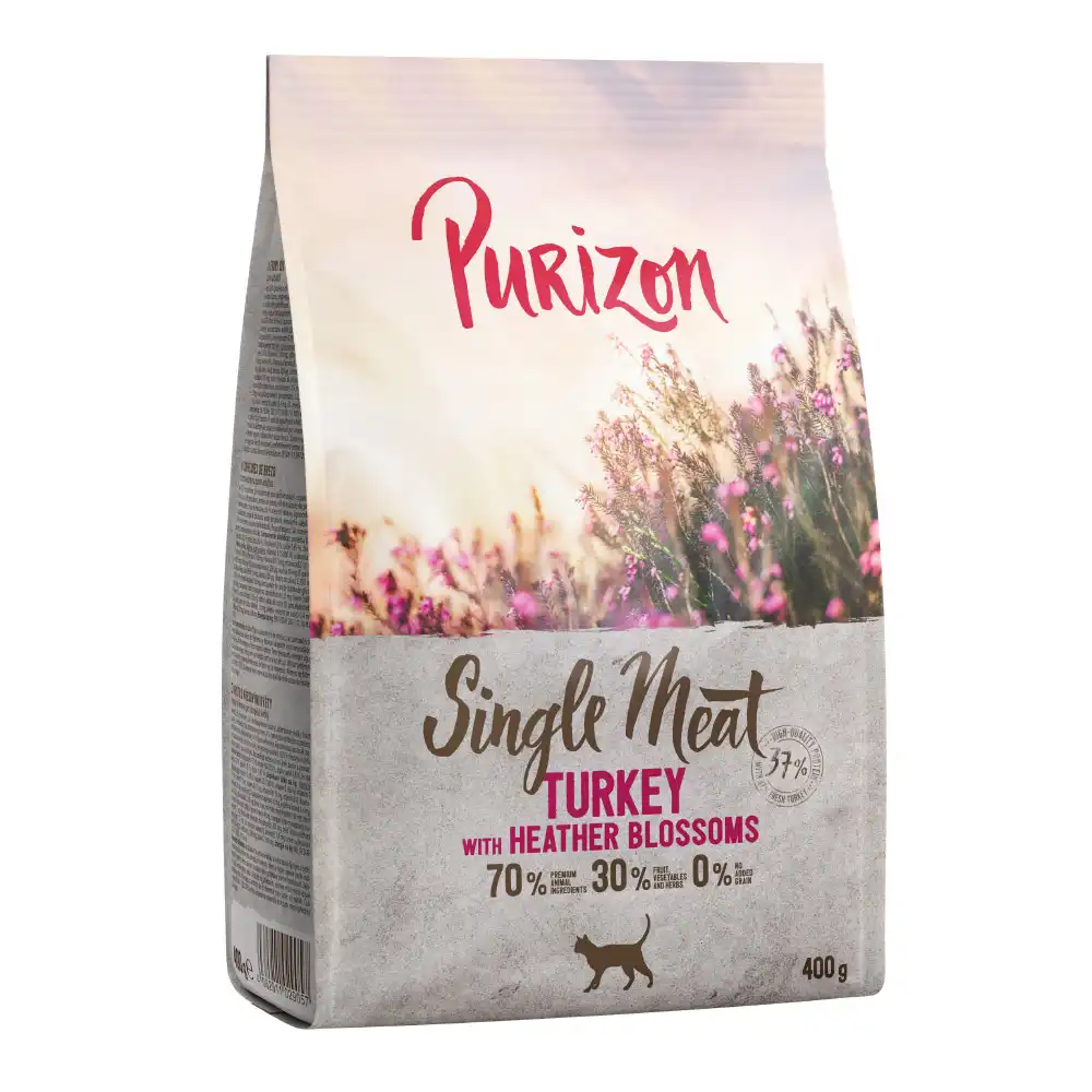 Purizon Single Meat con pavo y flores de brezo pienso para gatos - 400 g - Purizon - Comparador de precios