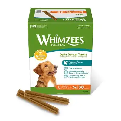 Whimzees by Wellness Monthly Stix Box - tamaño L: para perros grandes: (1800 g, 30 unidades) - WHIMZEES - Comparador de precios