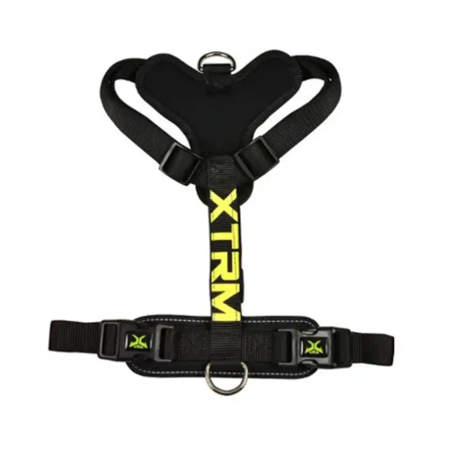 X-TRM Cronos Neon Flash Arnés Negro para perros