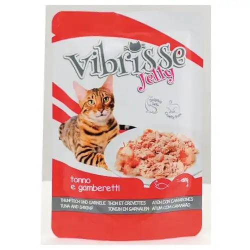 Vibrisse Atún y Camarones en gelatina (sobre) 70 gr. - Vibrisse - Comparador de precios