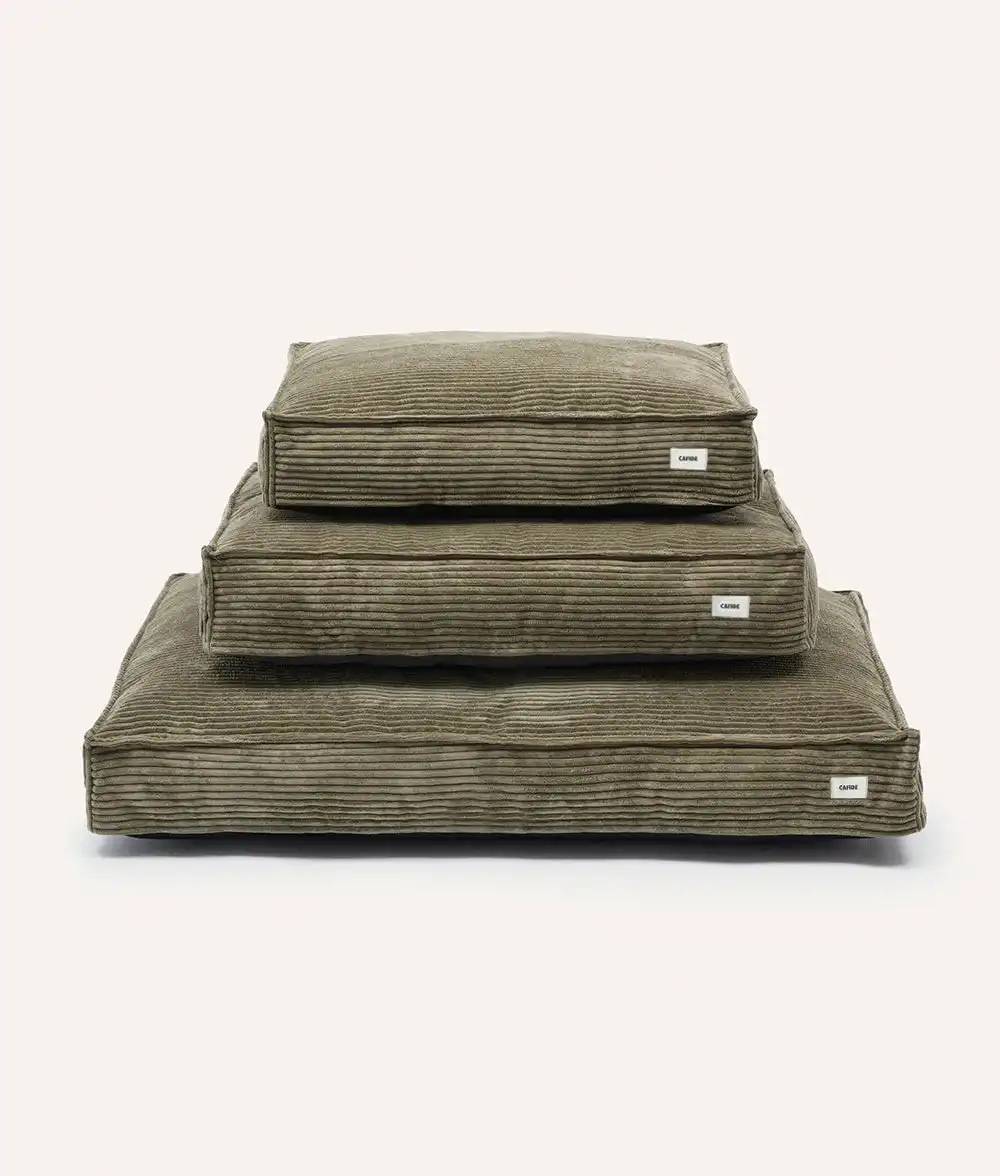CAFIDE Cama pana CUADRA verde para perro - 90x78x15 cm - Cafide - Comparador de precios