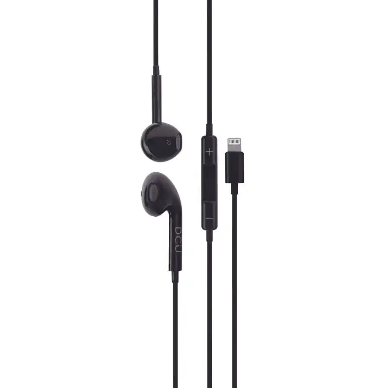 DCU Tecnologic Auriculares Lightning Negros
