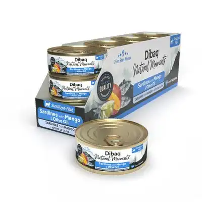 Dibaq Natural Moments Lata Sardinas con Mango para gatos esterilizados - Pack ahorro - 12 Latas x 70 g Dibaq - Dibaq - Comparador de precios