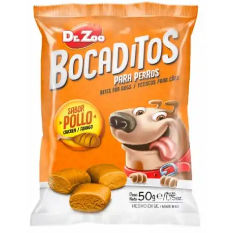 Dr.Zoo Bocaditos Snack para Perros Sabor Pollo, 1 x 50 gr - Dr. Zoo - Comparador de precios