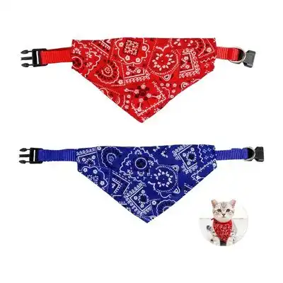 HausPets Juego de 2 pañuelos ajustables para perros, rojo y azul - 1 artículo - HausPets - Comparador de precios