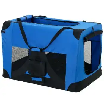 [pro.tec] Bolsa De Transporte Para Mascotas - Tamaño: M (60x42cm) - Transportín Plegable Para Perro (azul Añil)