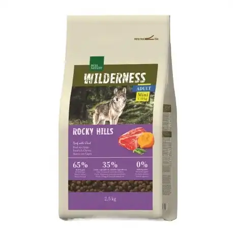 Real Nature Rocky Hills Mini Pienso para Perros Pequeños con Vacuno y Cabra, 2,5 Kg - Real Nature - Comparador de precios