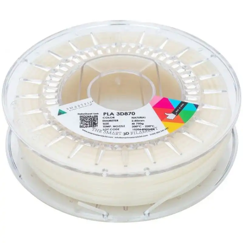 Smartfil PLA 3D870 Filamento 3D Prestaciones Mejoradas 2.85mm 750g Natural