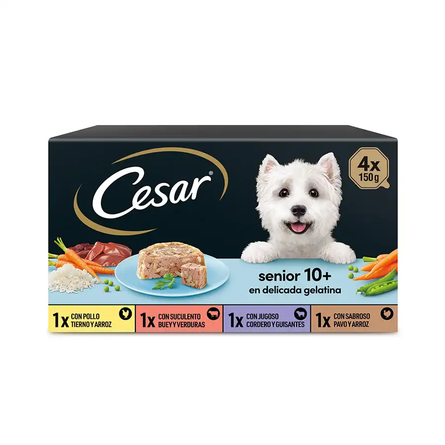 Cesar Multipack Senior 4 x150gr. - Cesar - Comparador de precios