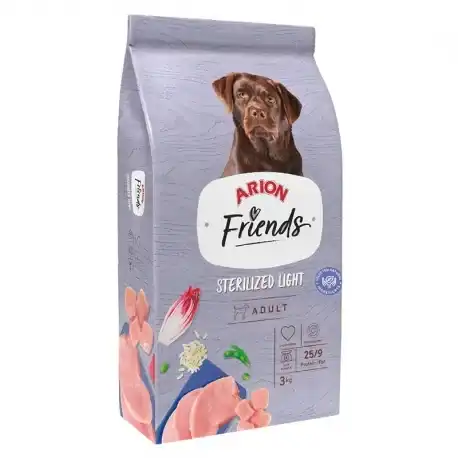 Arion Friends Sterilized Light Pienso para Perros Esterilizados con Cerdo, 3 Kg - Arion - Comparador de precios