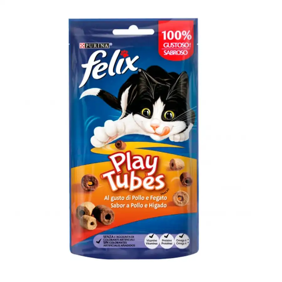 Felix Bocaditos Play Tubes Pollo con Hígado Bocaditos para gatos - Felix - Comparador de precios
