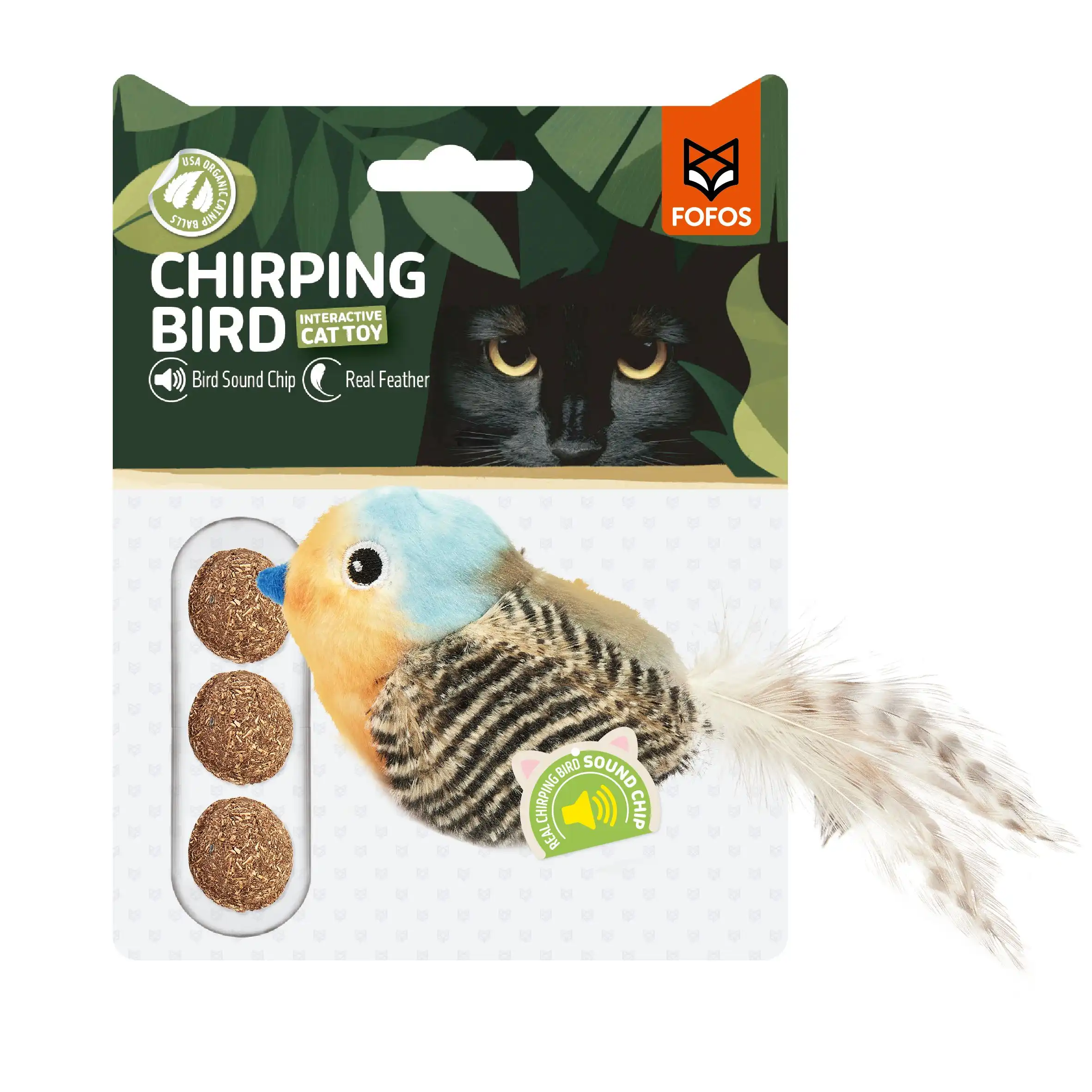 Fofos  pájaro azul con sonido y catnip para gatos - 17 cm x 11 cm x 6 cm - Fofos - Comparador de precios